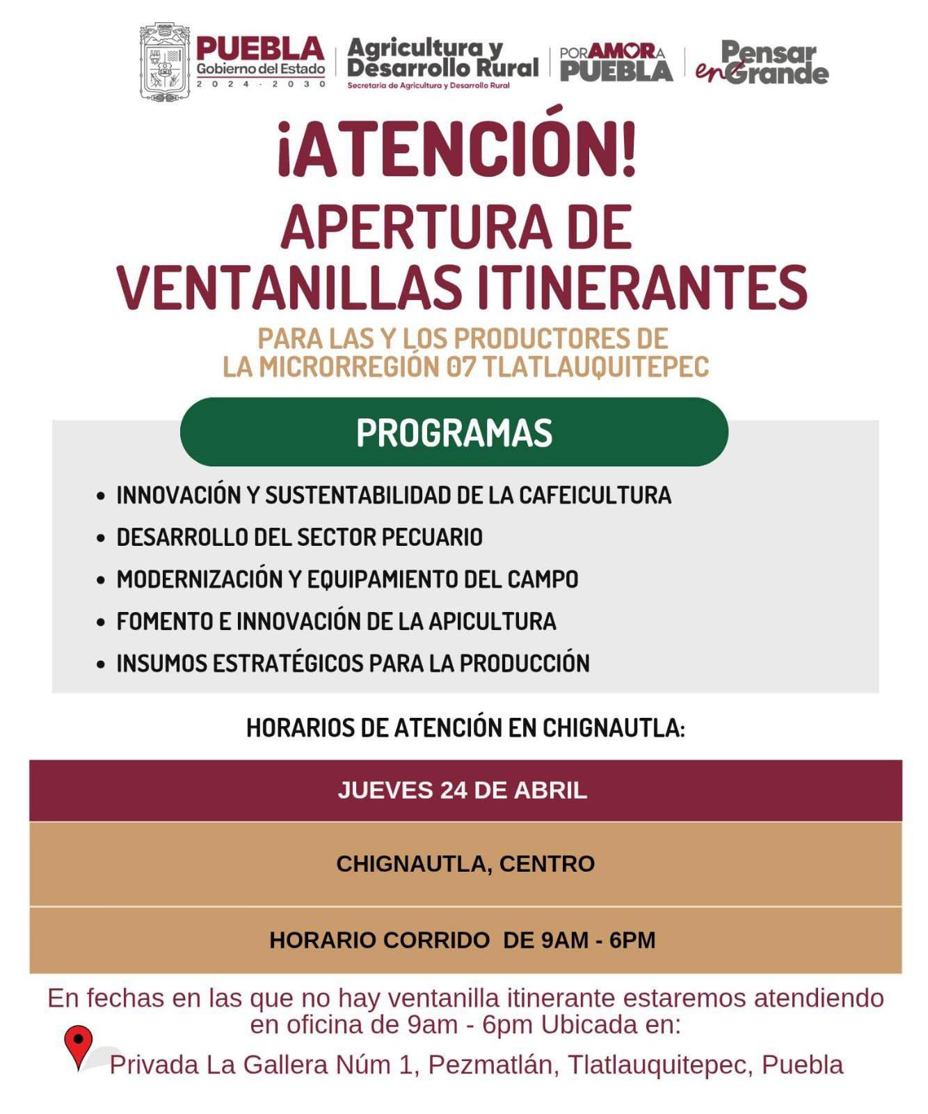 Imagen destacada de: Apertura de ventanillas itinerantes